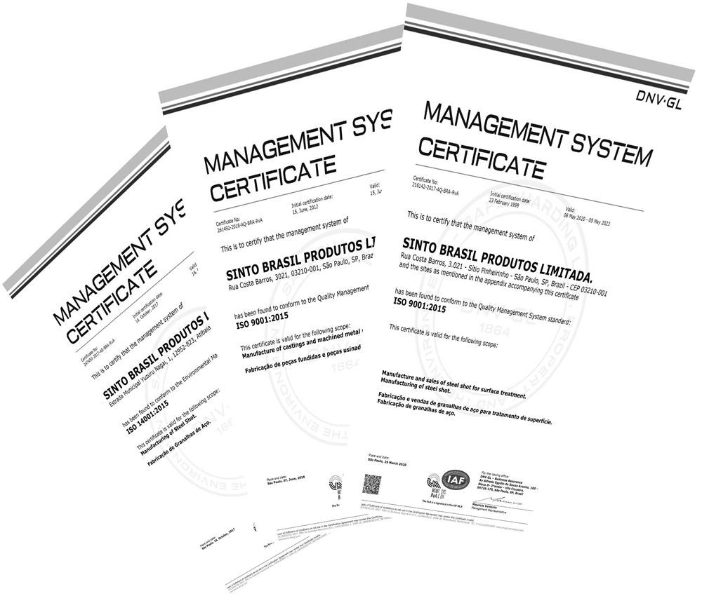 ISO 9001 Certificados Perspectiva - Sinto